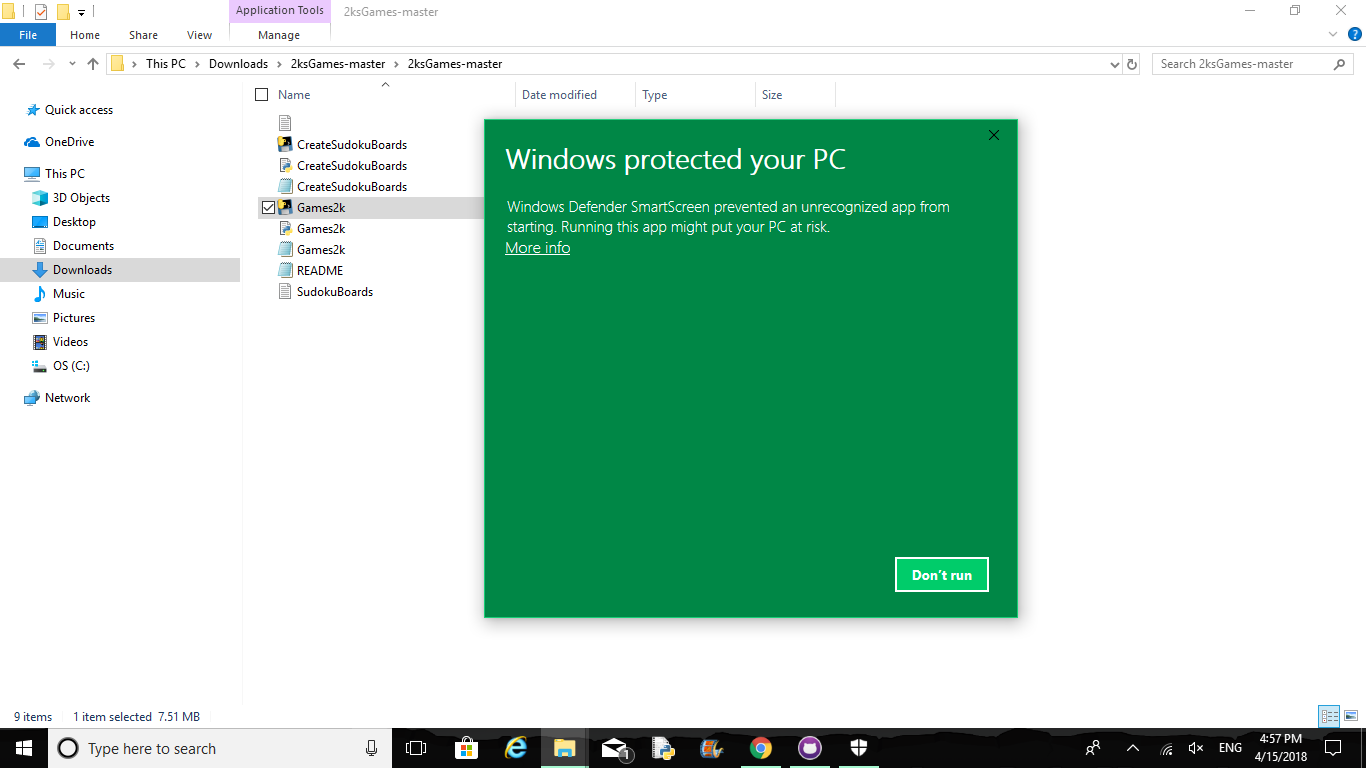 Click more info to open up more options